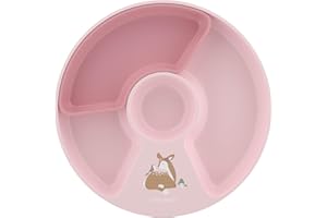 Mepal - Piatto Diviso Mio Little Dutch - Bordi alti per facilitare la raccolta - Base antiscivolo - Comprensivo di scomparto rimovibile per 2, 3, 4 sezioni - Lavabile in microonde - Fairy Garden