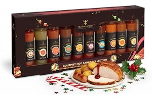 SEDOL 10-Pack Gourmet Chilli Sauce Gift Set – 10 Flavours Spicy & Smoky Hot Sauce Collection for Christmas, Holiday Hampers & Winter Meals – Premium Festive Gift Box for Food Lovers, Friends & Family