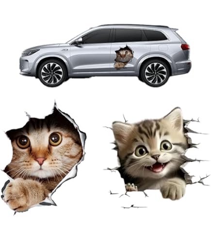 AMA SHOP Adhesivo De Pata De Perro Y Gato, Adhesivo Divertido Color Negro |Sticker Para Casco, Moto, Caravana, Barco | AutoTuning