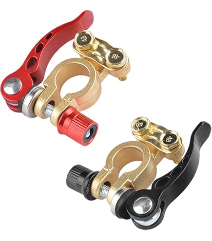 Morsetti Per Batteria OSCULATI - Coppia Grande In Ottone Nichelato, Anti-inversione Cavi - Foto 6