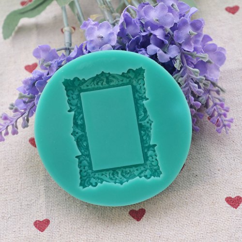 Blue Vessel Vintage-Rahmen-Form-Silikon-Form-Schokoladen-Fondant Wedding Cake Werkzeug Verziert - 6