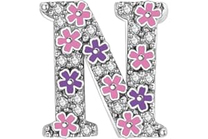 GOUWO Breloques en forme de lettre adaptées aux bracelets et colliers Pandora en argent 925 pour femme cadeau d'anniversaire pour amies bijoux à breloques pour mère