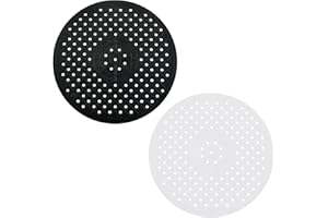 ZBHDEYG 2 Stück Spülbeckenschutzmatte, Runde Spülbeckenabflussmatte, Spülbeckenabflussmatte, Spülbeckeneinsatz, Küchengeschirrmatte, Schwarz, Weiß, Gummi, Einfarbig