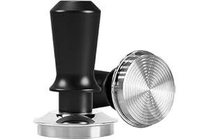 Foeska Tamper do kawy 51 mm, tamper do espresso, sprężynowy, kalibrowany tamper z podstawą ze stali nierdzewnej, stałe ciśnienie 13,6 kg, akcesoria do kawy