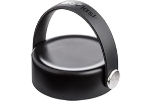 Hydro Flask - Tapón Cantimplora Isotérmica Flex Cap Antifugas de Botella Térmica Apertura Ancha - Tecnología Aislante Honeycomb Insulation y Asa - Apto para Lavavajillas - Black