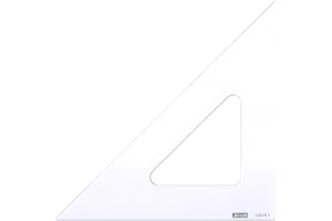 MINERVA Equerre 45° Bord Droit 40cm Transparent