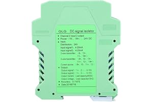 NAROOTE wosume Signalwandler 4-20 Ma Generator 4-20ma 2-10v Signalgeber,Dc-signalisolator 4~20ma Modul Signalisolator Senderkonditionierer(2 In 2 Out-0-10v)