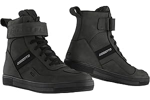 ‎BOGOTTO Bogotto Denton perforierte wasserdichte Motorrad Schuhe, schwarz, 42