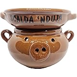 ESTOCK1FOOD Scalda Nduja Calabrese in Terracotta Artigianale Calabrese simpatico maialino porcellino idea regalo
