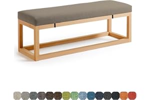 Lsjoaw Cuscino Per Panca Cuscino Panca Esterno 80X30X3CM Cuscino Sedile per Mobili da Interni/Esterni, Lungo Cuscino per Panche Da Giardino Balcone Loft Altalena Patio,Marrone Chiaro