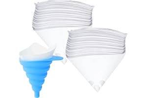 Zhongtou 101 filtri per Vernice in Resina USA e Getta con Imbuto in Silicone Pieghevole Accessori per Vernice dell'auto Filtro di Carta Stampa d'Acqua Pistola per verniciatura Carta conica Filtro