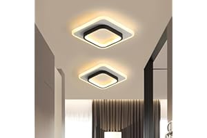 DELIPOP Nowoczesna lampa sufitowa LED, 21 W, 3000 lm, kwadratowa akrylowa lampa sufitowa, lampa sufitowa LED, do sypialni, salonu, korytarza, kuchni, ciepłe białe światło 3000 K