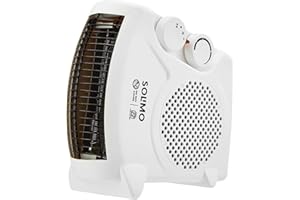 Amazon Brand - Solimo 2000/1000 Watts Room Heater with Adjustable Thermostat (ISI certified, White colour, Ideal for small to medium room/area)