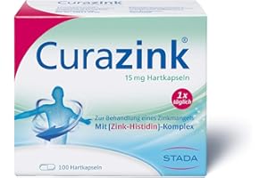 ‎CURAZINK Curazink Hartkapseln - Arzneimittel zur Anwendung eines klinisch gesicherten Zinkmangels - hoch dosiert mit 15 mg Zink im einzigartigen Zink-Histidin-Komplex - 1 x 100 Hartkapseln