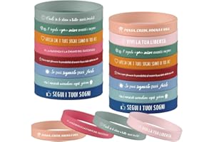 Yuecda Pulsera motivacional en italiano, regalo motivador para adolescentes, estudiantes y colegas, ideal para cumpleaños y eventos