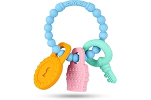 Vicloon Gryzak, Gryzak dla niemowląt Bez BPA Masażer do dziąseł Silikonowy ząbkowanie dla niemowląt dla wczesnego dzieciństwa Molarny ząbkowanie niemowląt (Ciemnoniebieski)