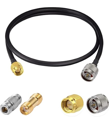 Cavo Coassiale RFAlistar RG58 30cm – Connettori RP-SMA Maschio A N Maschio, Per Antenna WiFi - Foto 2