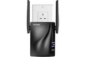 Rockspace AC1200 WiFi Range Extender,1200Mbps Dual Band WiFi booster,2.4GHz& 5GHz Wifi Repeater,WiFi Extender Booster Wireless with 1 Ethernet Port,Work with Any Routers,WPS Easy Setup,UK Plug (Black)