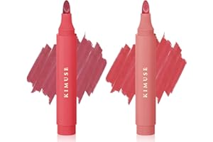 KIMUSE Lip Stain Tip Marker Set, Long Lasting Waterproof Smudgeproof Lip Liner Stain, Matte Natural Finish, All Day Wear Lip Color
