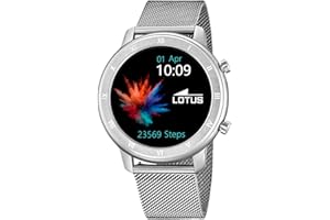 LOTUS Montre Intelligente Homme - Smartwatch Acier Inoxydable 316L - Étanchéité IP65 50037/1 - Contrôle Musique, Compteur de Pas et Calories, Téléphone, Sports, Fréquence Cardiaque et Tension