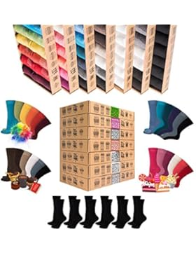 ✩NEU✩ [7+5 Paar.GRATIS] AirSox® Deluxe|BOX Made.in.EU Herrensocken Damensocken 100% Organische Baumwolle | Damit...