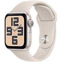 Apple Watch SE (2ª generazione, 2023) GPS 40 mm Smartwatch con cassa in alluminio color galassia e Cinturino Sport galassia -