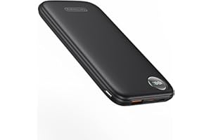 NTAANOO Power Bank, 22.5W 10000mAh Ricarica Rapida Caricatore Portatile iphone, QC 3.0 USB C Powerbank Potente, Batteria Esterna Display LED per iPhone 16 15 14 12 Pro Max Mini Plus Android (Nero)