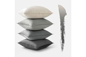 MIULEE Set de 4 Cojines de Terciopelo 40x40cm Gris - Funda para Sofá, Cama y Decoración - Licitación Terciopelo Envuelto