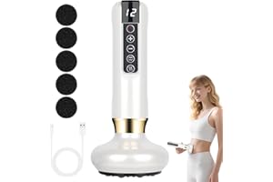 PLLYPE Antycellulitowy masażer antycellulitowy, masażer próżniowy, inteligentny, elektryczny ssanie, bańki na brzuch, uda i pośladki, biały