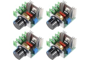 GUUZI 4pcs 2000W Regolatore di Velocità del Motore CA, Regolatore di Velocità del Dimmer del Modulo, Regolatore di Tensione Regolabile 110-220V 25A per la Regolazione dell'attenuazione