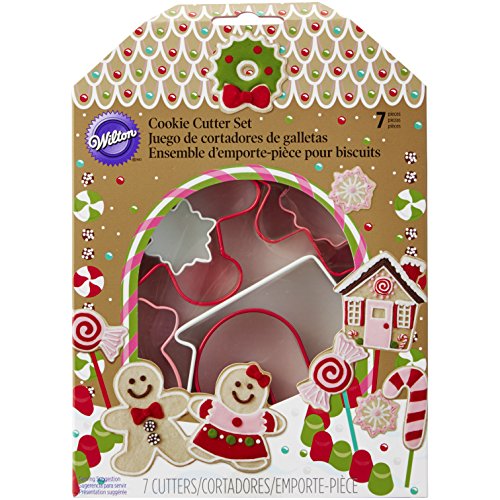 Wilton 7-teiliges Christmas Cookie Cutter Set, Mehrfarbig, Set von 7