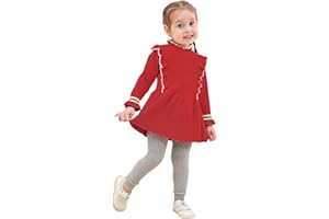 Miipat Bambino Ragazza Maglione Vestito Manica Lunga Bimba Bambina Carino Pullover Maglia Gonna