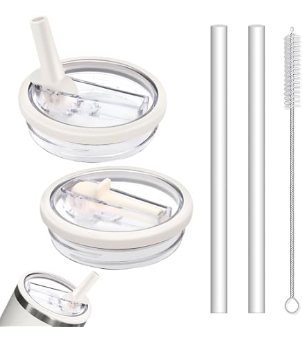 2 Couvercles Étanches Stanley Cup 40 Oz - Bouchon Anti-fuite Avec Paille - Accessoires - 3