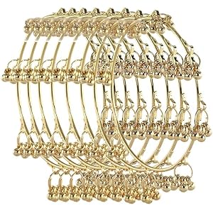 Zaya Ethnic Wear Bangles Gold-Tone Alloy with Musical Ghungroo Charms | Women Fashionable Jewelry | Designer Bracelet Bangles For Girls | Viral Kashmiri Chudiya for Weddings, Festivals & Parties