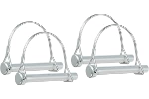 PATIKIL 4 st 10 x 80 mm Axellåsstift Trailer Koppling Rund Pto Wire Säkerhetsstift för Lastbil Trailers Gräsklippare Traktor