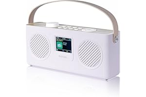 Roxel DAB, DAB+ Digital and FM Radio Mains Powered and Battery Powered Portable Radio | BT Speaker | USB Playback, TF Card, Bedside Alarm Clock | Sleep Timer, 2.4 inch LCD display, RDR-80