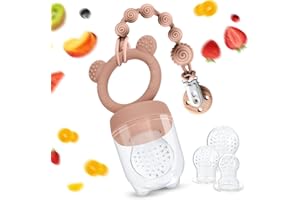 MITTIMIYA Chupete Fruta Bebe y cadena para chupete, Chupete de Frutas Juguete para la Dentición del Chupete Infantil para la Dentición de Frutas