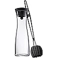 WMF Basic Wasserkaraffe mit Reinigungsbürste, Glas-Karaffe 1l, Silikondeckel, CloseUp-Verschluss