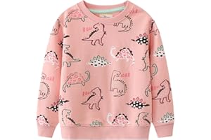 Little Hand Girls Jumpers Unicorn Cotton Crew Long Sleeved Toddler Casual Sweatshirt Top Kids Clothes Child Pullover Age 1-7 Year