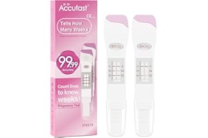 Accufast Test di gravidanza con INDICATORE DI SETTIMANA per la diagnosi precoce per dirti quante settimane sei incinta, test dell'urina hCG con risultato rapido e precisione del 99,99% (2 tests)