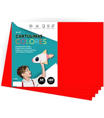 Papier Cartonné Coloré A4 180g - 25 Feuilles Vert | Imprimable Et Idéal Pour Loisirs Créatifs