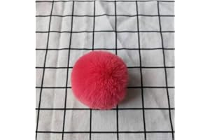 BrightGlow 20 pompones de piel sintética, pompones de piel de conejo, pompones suaves para manualidades, pompones de piel sintética, pompones de peluche esponjosos, pompones para gorras, decoración