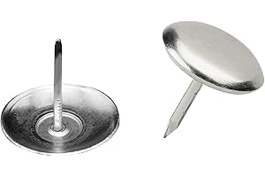 Metafranc Ślizgacze meblowe Ø 30 mm - metalowe - z gwoździem - 8 sztuk - do łatwego przesuwania mebli/zestaw ślizgaczy meblowych do niewrażliwych podłóg/ślizgaczy do krzeseł / 644536