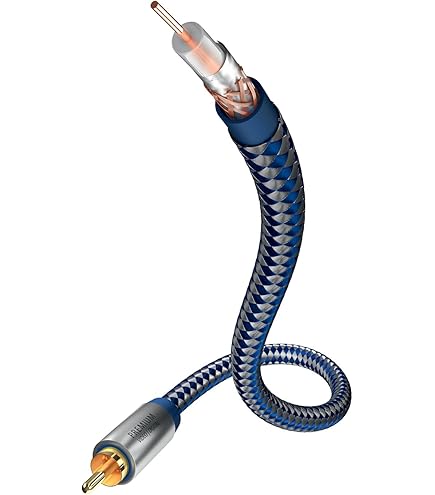 Inakustik - 00404007 - Premium Stereo Audiokabel | Für Kraftvollen Und Dynamischen Klang Dank Eines Hohen Kupfergehaltes 075m In Blau 2 Fache Abschirmung Vollmetallstecker Moderner Geflechtschirm