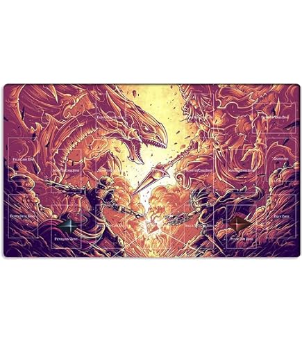 Mlikemat – Tapis De Jeu Trishula Dragon De La Barrière De Glace – TCG CCG – 600x350mm, épais 1.5-2mm, En Caoutchouc Naturel, Avec Sac – Pour Cartes, Souris, Clavier