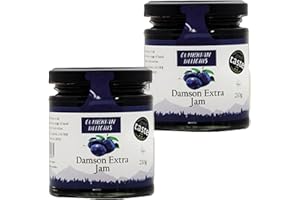 Cumbrian Delights Damson Extra Jam Twin Pack, Rich & Intense Fruity Flavour, Handcrafted in the Lake District, No Flavourings, Additives & Preservatives, Nut & Gluten Free, Vegan 2 x 210g