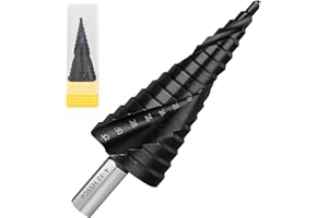 SOSHIEE Punta a gradino in acciaio ad alta velocità M35-CO - Adatta a qualsiasi mandrino, ideale per metallo, legno, plastica, rivestimento in nitruro di titanio Punta conica 4-32mm