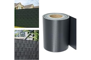 Einfeben Rollo de tiras de protección visual de PVC, vallas dobles, 70 m x 19 cm, con 60 clips de fijación, protección contra el viento y lámina de protección visual, para valla, balcón, valla de