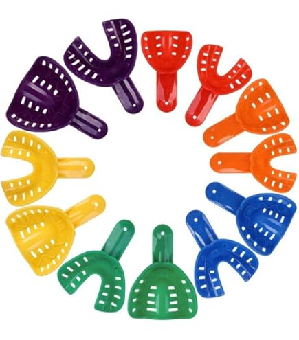 Vassoio Acciaio Set Di 6 In Acciaio Inossidabile Autoclavabile - Modelli Superiore E Inferiore Per Dentisti E Studi Odontotecnici Vassoi Per Impronte Dentali