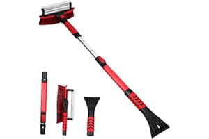 YARNOW Snow Brush Ice Scoop Detachable Removal Snow Brush for Car Remover Snow Brush and Ice Handle Snow for Car Ice Removing Snow : Pp Plastic Red